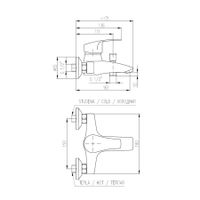 Смеситель Kongo для ванной, арт-K054.5 — фото 3, Смеситель для ванны