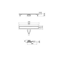 Лоток душевой IDDIS Perfex, сифон 360, комбинированный затвор, двухсторонняя решетка, 600мм, хром арт-975B6SB00DZ — фото 3, Душевые лотки