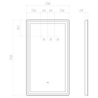 Зеркало с подсветкой VIGO Geometry Classic 400 068 — фото 7, Зеркала в ванную комнату