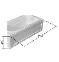 Экран фронтальный к акриловой ванне ORTIZ150 (1500x520) белый, PARLY арт-CT10532 — фото 6, Экраны для ванн