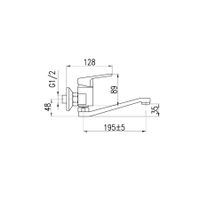 CO101.5/26CMATC COLORADO - смеситель кухонный настенный, ЧЕРНЫЙ МАТОВЫЙ/ХРОМ — фото 2, Смесители для кухни
