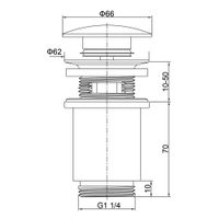 Донный клапан Timo 8011/19 розовое золото — фото 2, Донные клапаны