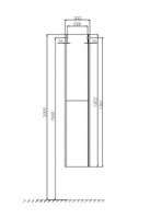 Шкаф-колонна ЙОРК 30, подвесная, белый, ясень фабрик арт-1A171203YOAV0 — фото 4, Пеналы для ванной комнаты