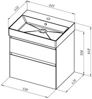 Тумба под раковину Allen Brau Infinity 60 1.210024.BGM синий матовый — фото 2, Тумбы под раковину