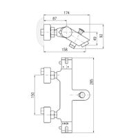 Смеситель Termostat для ванной, TRM54.5CMATC — фото 2, Смеситель для ванны