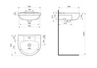 Раковина SANTEK Канны 50 мебельная белый арт-WH110243 — фото 9, Раковины подвесные