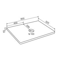 Тумба подвесная NORDIC 80 со столешницей из массива 80см под накладную раковину /AQUA DE MARCO 5080CNOR080/H — фото 13, Тумбы под раковину