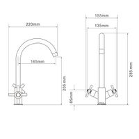 Смеситель для кухни KOMETA, KOM17-110 — фото 3, Смесители для кухни