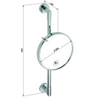 112201172 Косметическое зеркало d.200 мм на штанге хром BEMETA — фото 2, Косметические зеркала