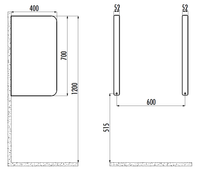 CREAVIT Перегородка для писсуара АНТРАЦИТ арт-TP690-00AM00E-0000 — фото 2, Комплектующие для туалета