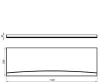 Фронтальный экран Aquanet Seed 110 00246135 — фото 3, Экраны для ванн