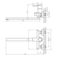Товар: RS5 Смеситель для ванны, круг.пов.излив 350мм, р/ОД, хром, ROS, RS50-32 - фото 2 RS5 Смеситель для ванны, круг.пов.излив 350мм, р/ОД, хром, ROS, RS50-32 — фото 2, Смеситель для ванны