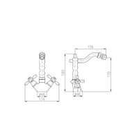 Смеситель Morava retro для биде., MK520.5/9Z — фото 2, Смесители для биде