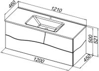 Тумба под раковину Allen Brau Glority 120 дуб антик арт-1.35003.NW — фото 6, Тумбы под раковину