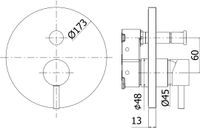 Смеситель для душа Paffoni Light LIGBOX015CR — фото 3, Смеситель для душа