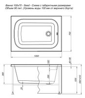 Акриловая ванна Aquanet Seed 100x70 00216308 — фото 3, Акриловые ванны