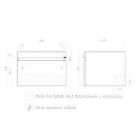 Тумба под раковину VIGO Urban 600 подвесная белый (042) — фото 8, Тумбы под раковину