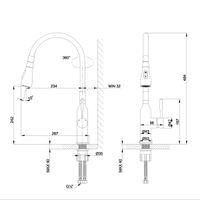 Expert Смеситель для кухни, гиб.излив 203мм, р/ОД, матовый/серый, LM, арт-LM5082S-Gray — фото 2, Смесители для кухни