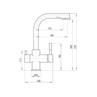 SE918.5CMAT SEINA - смеситель кухонный, поворотный излив на две воды, ЧЕРНЫЙ МАТОВЫЙ — фото 2, Смесители для кухни
