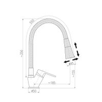 COLORADO - смеситель кухонный настенный арт-CO206.5/13S — фото 2, Смесители для кухни