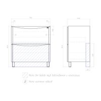 Тумба под раковину VIGO Glem 80 напольная белый (324) — фото 8, Тумбы под раковину