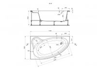 ЭДЕРА Ванна акриловая 170х100 см., левая, без монтажного комплекта, САНТЕК 1WH501662 — фото 12, Акриловые ванны