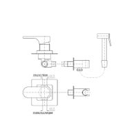 Смеситель Yukon для биде, включая тело скрытого монтажа, YU142 — фото 2, Смесители для биде