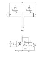 AQM6212CR Siena Смеситель для ванны, Медь шлифованная арт-AQM6212BC — фото 2, Смеситель для ванны