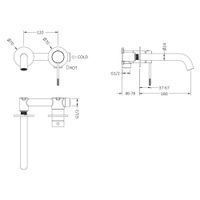 Смеситель для раковины встроенный Timo Saona 2372/19SM розовое золото — фото 3, Смесители для раковины