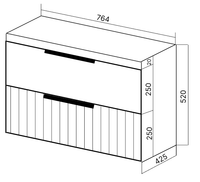 Тумба под раковину VIANT СИЦИЛИЯ 80 подвесная капучино арт-VSIC80MDCAP-T2YP — фото 9, Тумбы под раковину