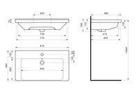 Раковина SANTEK Миранда 80 мебельная белый (WH302251) — фото 9, Раковины подвесные