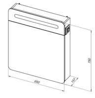 Зеркальный шкаф Aquanet Лукка 70 белый арт-00178955 — фото 7, Зеркальные шкафы в ванную