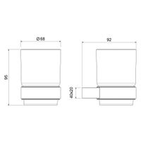 Стакан для зубных щеток Timo Luiro 18531/17 золото матовое — фото 2, Стаканы для зубных щеток