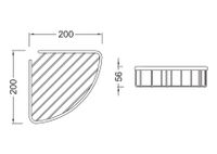 Товар: AQ4906BGM угловая полка, оружейная сталь - фото 2 AQ4906BGM угловая полка, оружейная сталь — фото 2, Полки для ванной и душа