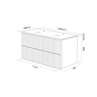 Тумба подвесная со столешницей IDDIS Aiger 120 см, белый арт-AIG12W0i95K — фото 3, Тумбы под раковину