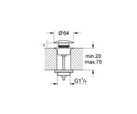 Донный клапан Bronze de Luxe 1760'S 008CG, матовое золото — фото 3, Донные клапаны