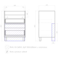 Корпус мебельный VIGO Neo, Glem, Finlay 600-0-2 (Como) напольный белый арт-265 — фото 2, Тумбы под раковину