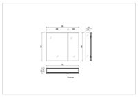 Шкаф зеркало для ванной Aquatek прямоугольное, 762*660*134 арт-AQ7808-MC — фото 14, Зеркальные шкафы в ванную