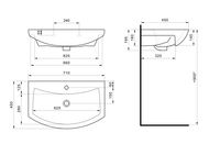 Раковина SANTEK Балтика 70 мебельная белый (WH207776) — фото 8, Раковины подвесные