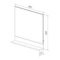 Зеркало Lemark ROMANCE 80 см с полкой, цвет: Белый глянец арт-LM07R80Z — фото 5, Зеркала в ванную комнату