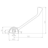 Удлиненная ручка (220 мм.) на смеситель d40 мм. арт-KR4017 — фото 2, Комплектующие для смесителей