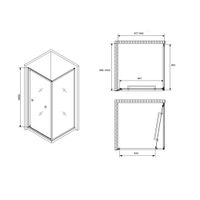 Товар: Душевой уголок ABBER Schwarzer Diamant AG0A100B - фото 4 Душевой уголок ABBER Schwarzer Diamant AG0A100B — фото 4, Квадратные душевые уголки