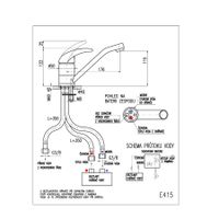 Товар: смеситель на раковину для бойлеров с низким давлением арт-E415.5 - фото 2 смеситель на раковину для бойлеров с низким давлением арт-E415.5 — фото 2, Смесители для раковины