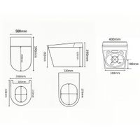 Электронный унитаз-биде ABBER Bequem AC1120S подвесной белый — фото 18, Умные унитазы