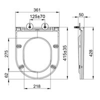 GLAZER WHITE Унитаз подвесной безободковый с сиденьем микролифт, LM, 9614003 — фото 13, Подвесные унитазы