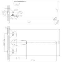 Товар: S35 Смеситель для ванны, плоск.пов.излив 350мм, р/ОД, хром, ROS, S35-33 - фото 2 S35 Смеситель для ванны, плоск.пов.излив 350мм, р/ОД, хром, ROS, S35-33 — фото 2, Смеситель для ванны