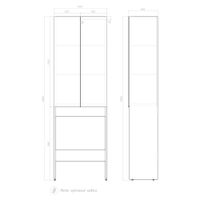 Шкаф для стиральной машины VIGO Wing 64 напольный белый (shnr.WIN.64.2D белый) — фото 7, Шкафы для ванной