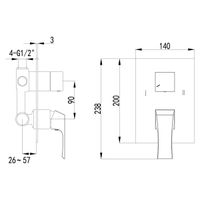 Unit Смеситель для ванны и душа, без излива встраиваемый 2х.функц.дивертор, р/ОД, хром, LM, арт-LM4527C — фото 2, Смеситель для ванны