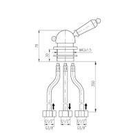 Смеситель Labe микс бронза, L568.5SM — фото 2, Смеситель для ванны