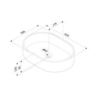 M8FWCC20500WG Func Раковина накладная овальная 50 см, цвет белый глянец — фото 3, Раковины накладные